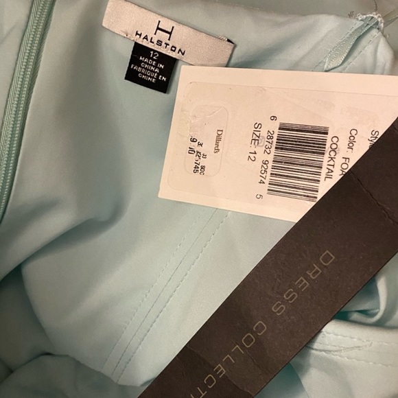 Halston Heritage Strapless Hi-lo Flounce Dress NWT - Picture 3 of 4